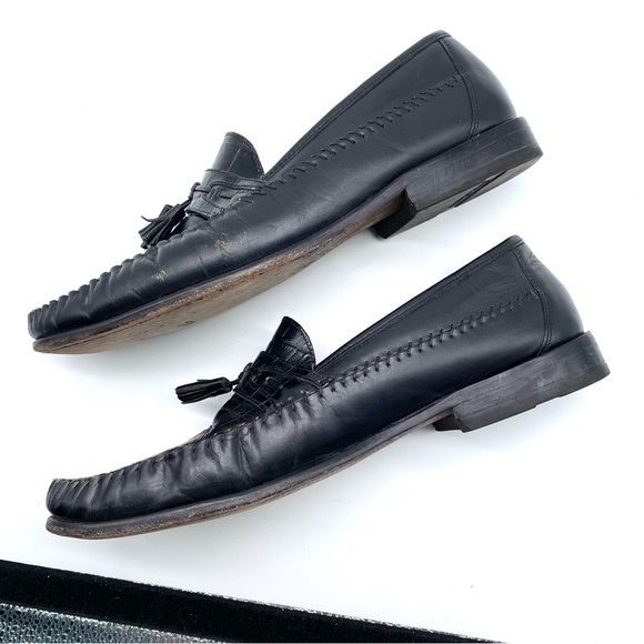 Florsheim Loafers Pisa tassel crocodile black SZ 13. main image 4